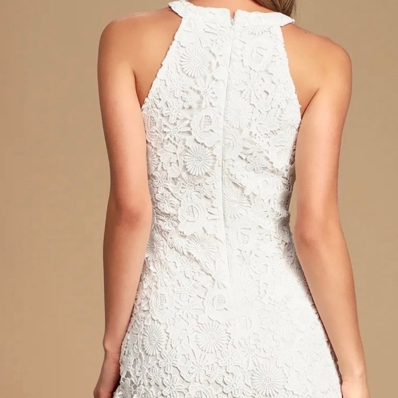 Love Poem Ivory Lace Mini Dress XS - Picture 4 of 11